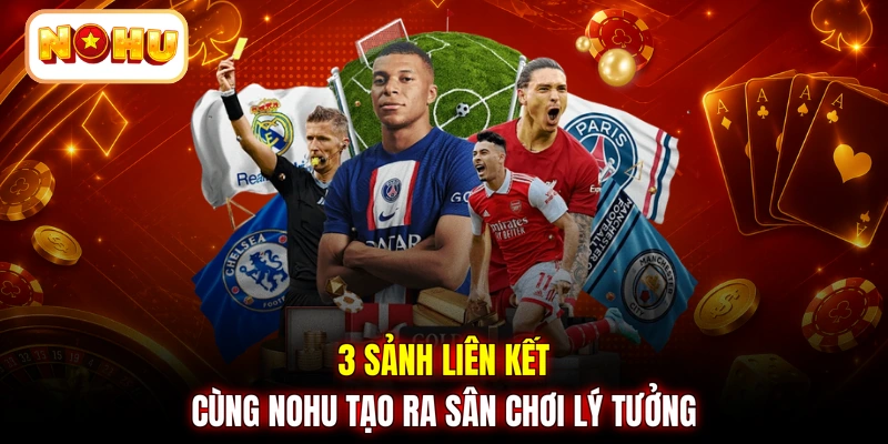 3 sảnh liên kết cùng NOHU tạo ra sân chơi lý tưởng
